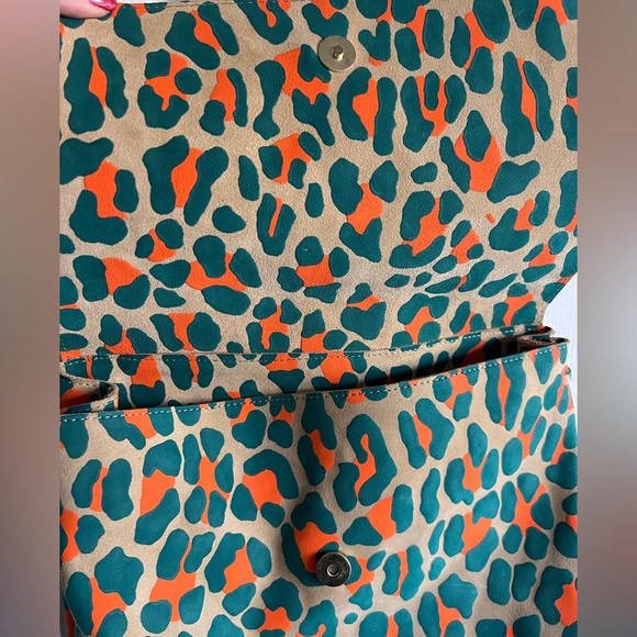 Clare V. Helene Bag in Neon Pablo Cat Suede - Picture 2 of 5